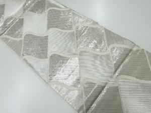 リサイクル　瓦模様織り出し袋帯